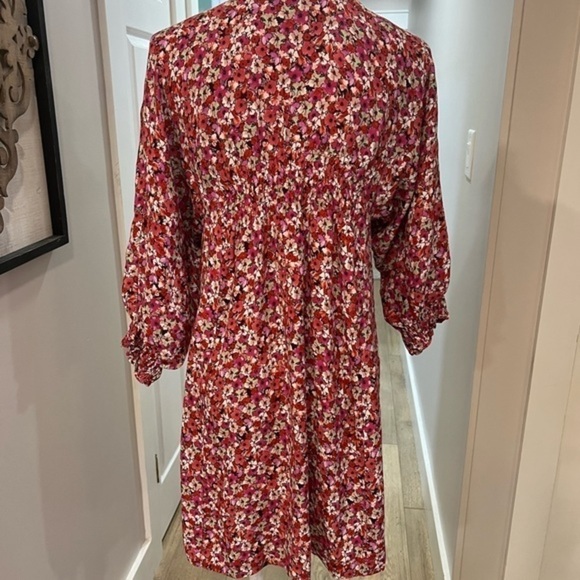 ZARA Floral Dress with Oversized Sleeves - Picture 6 of 12